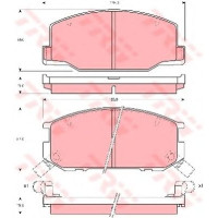 Комплект гальмівних колодок, дискове гальмо TRW GDB1198
