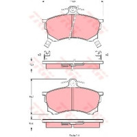 Комплект гальмівних колодок, дискове гальмо TRW GDB1207
