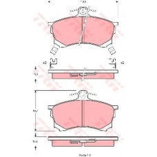 Комплект гальмівних колодок, дискове гальмо TRW GDB1207