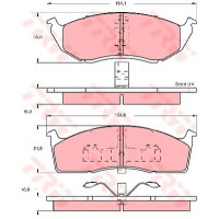 Комплект гальмівних колодок, дискове гальмо TRW GDB1259