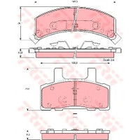 Комплект гальмівних колодок, дискове гальмо TRW GDB1280