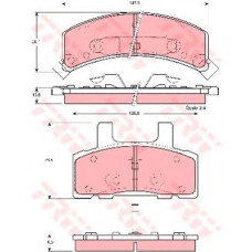 Комплект гальмівних колодок, дискове гальмо TRW GDB1280