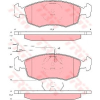 Комплект гальмівних колодок, дискове гальмо TRW GDB1348