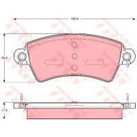 Комплект гальмівних колодок, дискове гальмо TRW GDB1391
