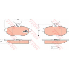 Комплект гальмівних колодок, дискове гальмо TRW GDB1502