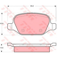 Комплект гальмівних колодок, дискове гальмо TRW GDB1529