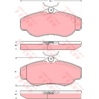 Комплект гальмівних колодок, дискове гальмо TRW GDB1546