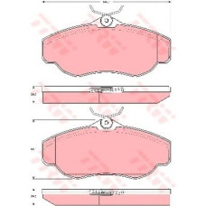 Комплект гальмівних колодок, дискове гальмо TRW GDB1546
