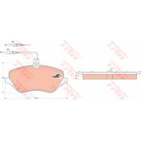 Комплект гальмівних колодок, дискове гальмо TRW GDB1605