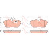 Комплект гальмівних колодок, дискове гальмо TRW GDB1620