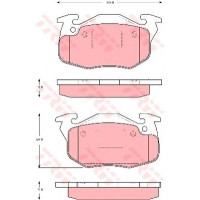 Комплект гальмівних колодок, дискове гальмо TRW GDB1624