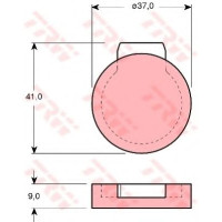 Комплект гальмівних колодок, дискове гальмо TRW GDB3086