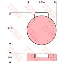 Комплект гальмівних колодок, дискове гальмо TRW GDB3086