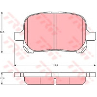 Комплект гальмівних колодок, дискове гальмо TRW GDB3181