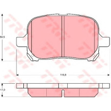Комплект гальмівних колодок, дискове гальмо TRW GDB3181