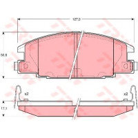 Комплект гальмівних колодок, дискове гальмо TRW GDB3189