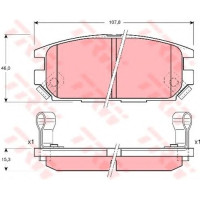 Комплект гальмівних колодок, дискове гальмо TRW GDB3227