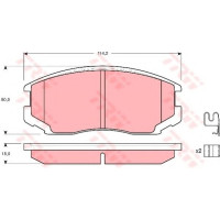 Комплект гальмівних колодок, дискове гальмо TRW GDB3243