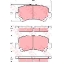 Комплект гальмівних колодок, дискове гальмо TRW GDB3249