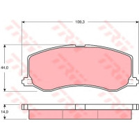 Комплект гальмівних колодок, дискове гальмо TRW GDB3265