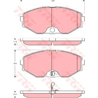 Комплект гальмівних колодок, дискове гальмо TRW GDB3298