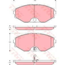 Комплект гальмівних колодок, дискове гальмо TRW GDB3298
