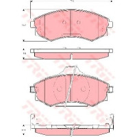 Комплект гальмівних колодок, дискове гальмо TRW GDB3309