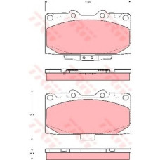 Комплект гальмівних колодок, дискове гальмо TRW GDB3331