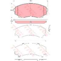 Комплект гальмівних колодок, дискове гальмо TRW GDB3349