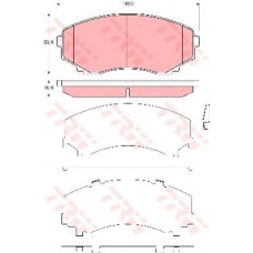 Комплект гальмівних колодок, дискове гальмо TRW GDB3349