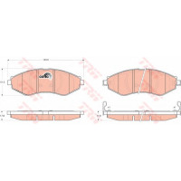 Комплект гальмівних колодок, дискове гальмо TRW GDB3372