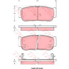 Комплект гальмівних колодок, дискове гальмо TRW GDB3438