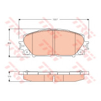 Комплект гальмівних колодок, дискове гальмо TRW GDB3484