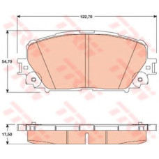 Комплект гальмівних колодок, дискове гальмо TRW GDB3485