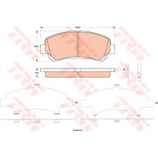 Комплект гальмівних колодок, дискове гальмо TRW GDB3566