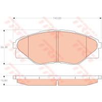 Комплект гальмівних колодок, дискове гальмо TRW GDB3585