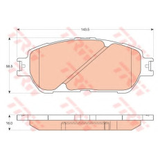 Комплект гальмівних колодок, дискове гальмо TRW GDB400