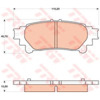 Комплект гальмівних колодок, дискове гальмо TRW GDB4603