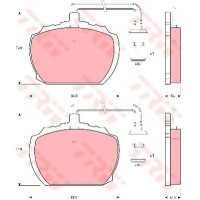 Комплект гальмівних колодок, дискове гальмо TRW GDB797