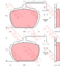 Комплект гальмівних колодок, дискове гальмо TRW GDB797