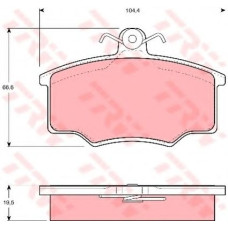 Комплект гальмівних колодок, дискове гальмо TRW GDB916