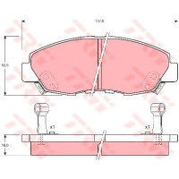 Комплект гальмівних колодок, дискове гальмо TRW GDB957