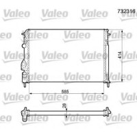 Радіатор, охолодження двигуна VALEO 732316