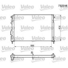 Радіатор, охолодження двигуна VALEO 732316
