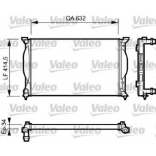 Радіатор, охолодження двигуна VALEO 732963