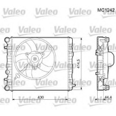 Радіатор, охолодження двигуна VALEO 733062