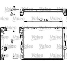 Радіатор, охолодження двигуна VALEO 734276