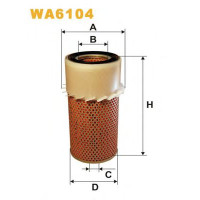 Повітряний фільтр WIX FILTERS WA6104