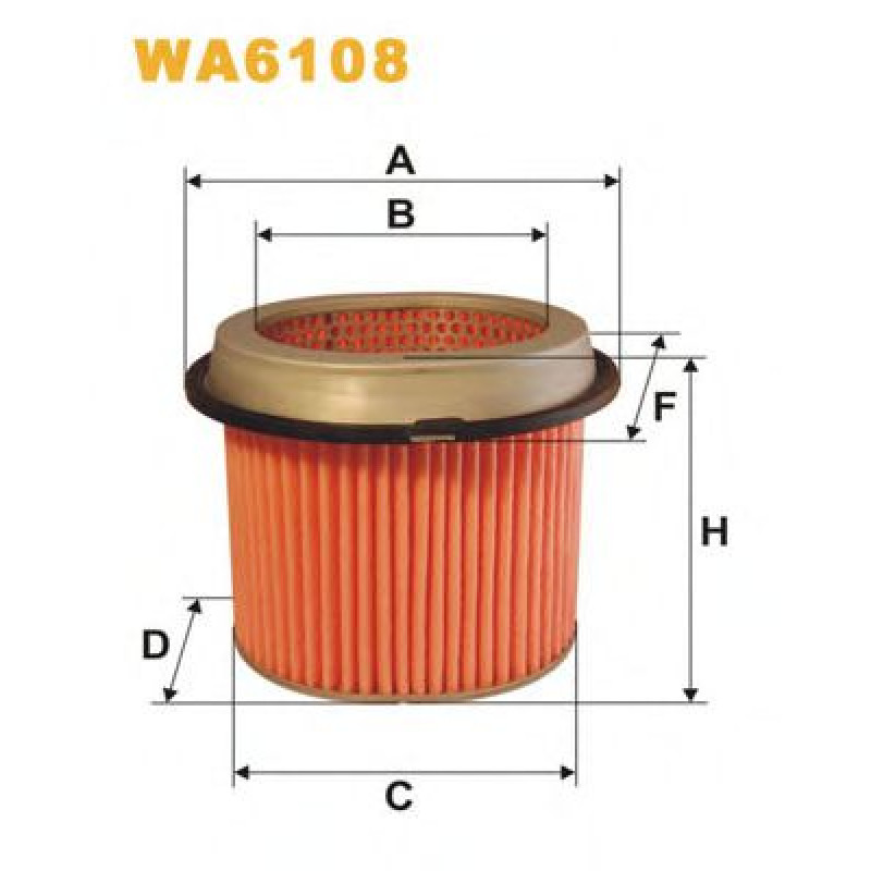 Повітряний фільтр WIX FILTERS WA6108