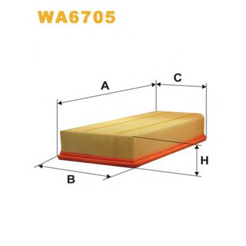 Повітряний фільтр WIX FILTERS WA6705